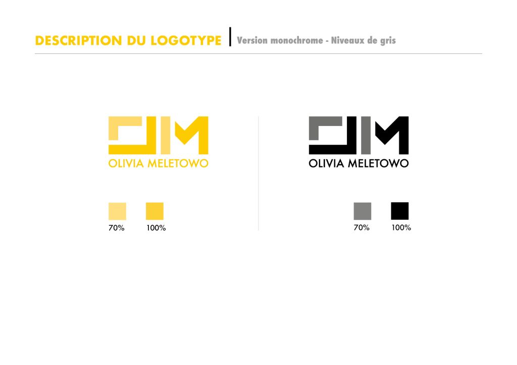 description du logotype niveau de gris