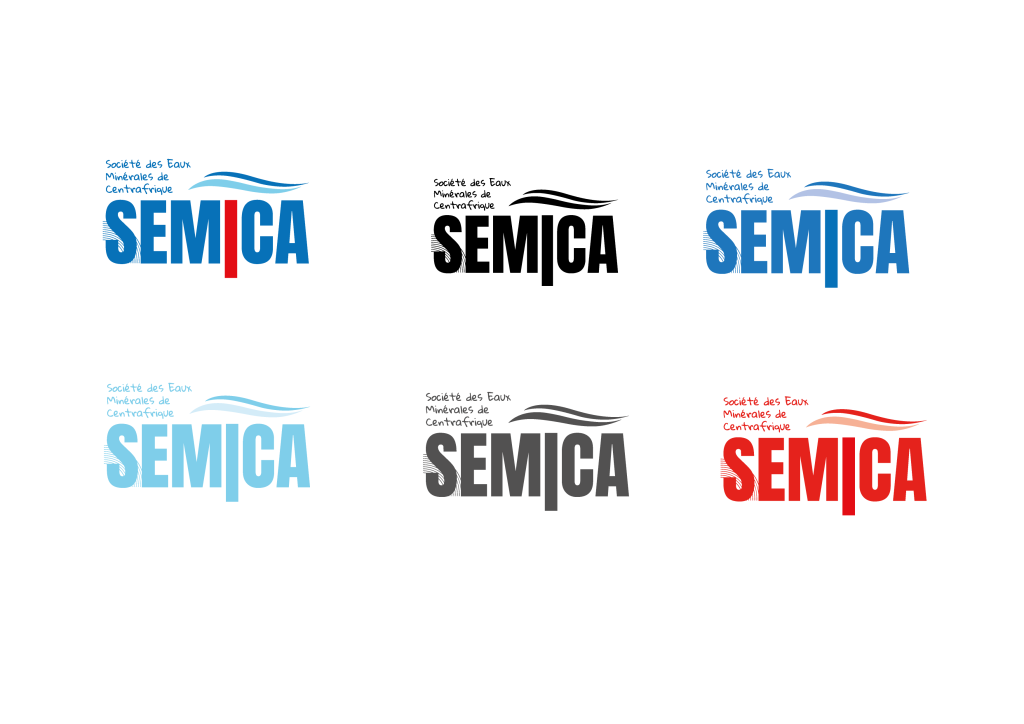 Logotype Semica avec les différents niveaux de couleurs